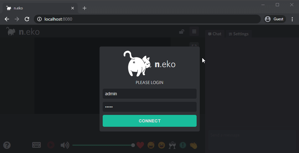 Open source project neko-rooms simulates browser n.eko advanced version